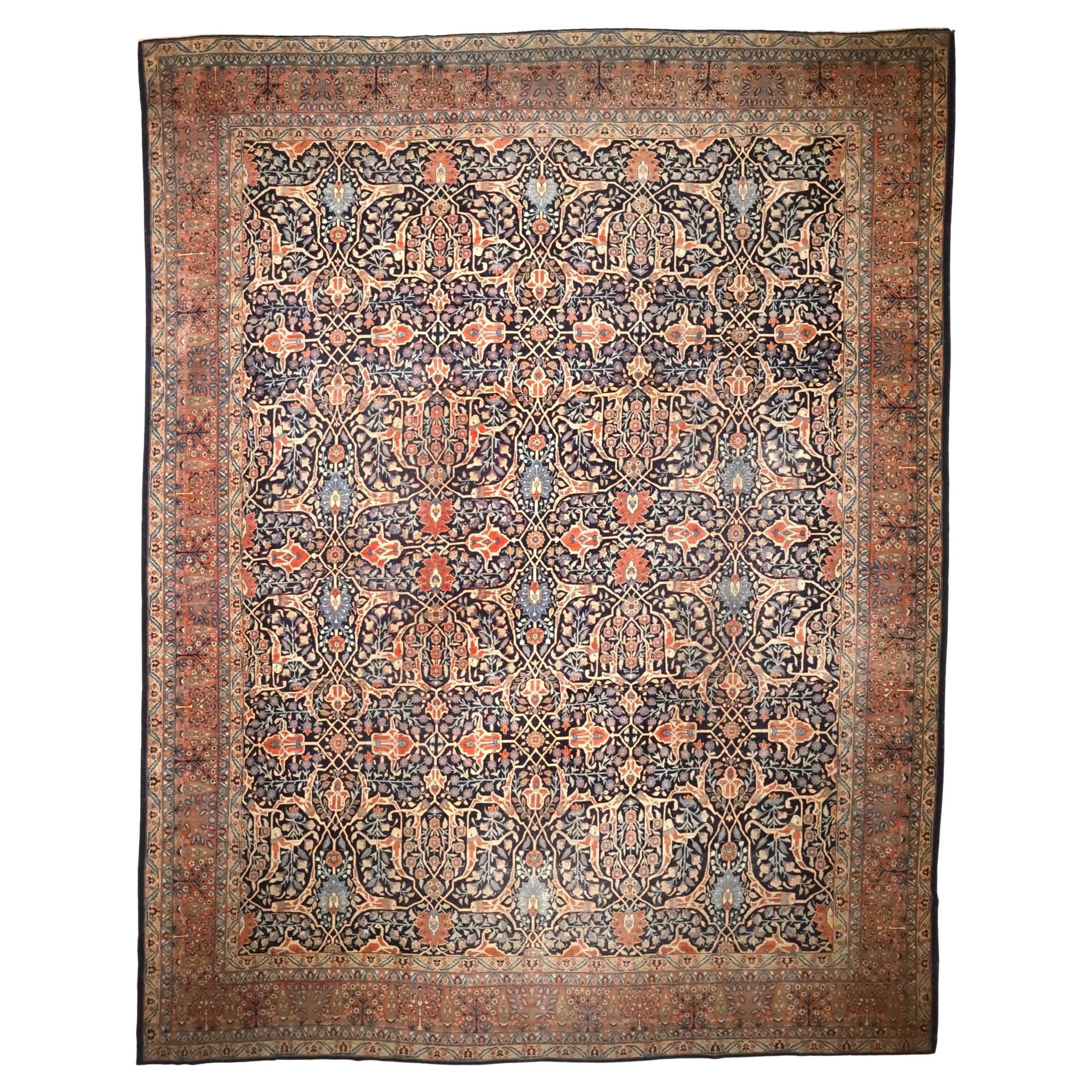 Tapis persan antique Tabriz 10'10" x 14'0"