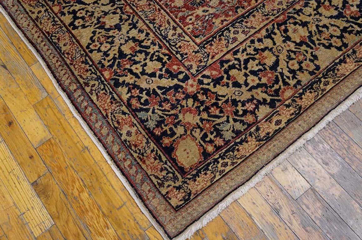 Late 19th Century 19th Century Persian Tabriz Carpet ( 10'2