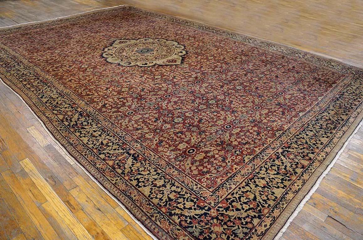 19th Century Persian Tabriz Carpet ( 10'2