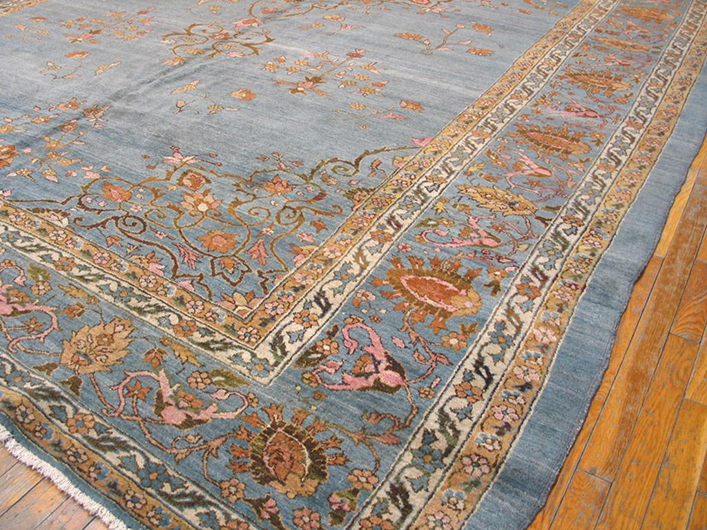 Hand-Knotted Antique Persian Tabriz Rug 10' 2