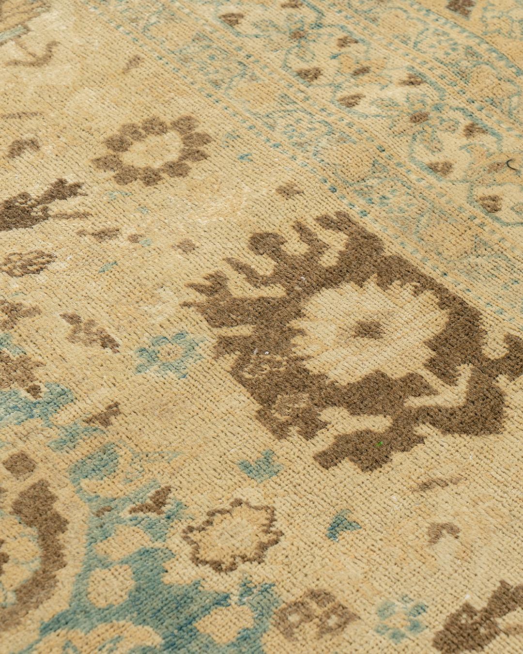 Tessuto a mano Tappeto antico Tabriz persiano, 10'9 x 15'6 in vendita