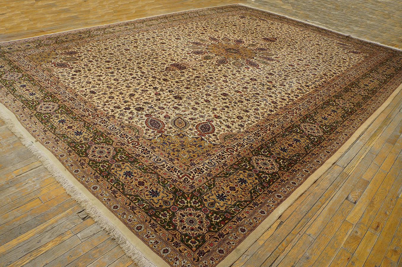 Antique Persian Tabriz Rug, Size: 11' 7''x 15' 7''