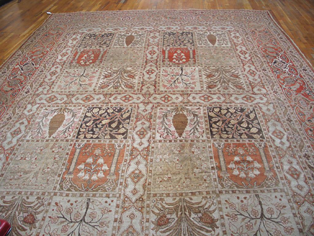 Lana Tappeto da giardino Tabriz persiano dei primi del Novecento ( 11' x 15'10