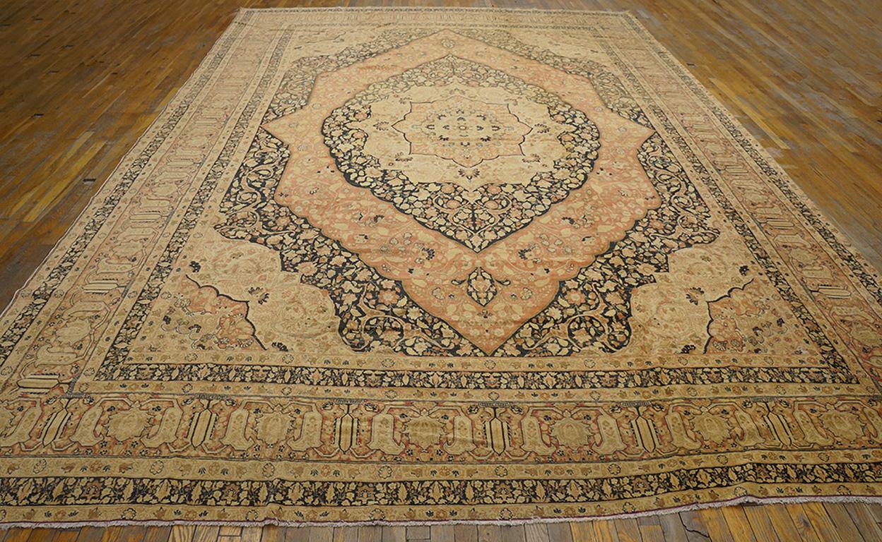 Antique Persian Tabriz Rug, Size: 11'2