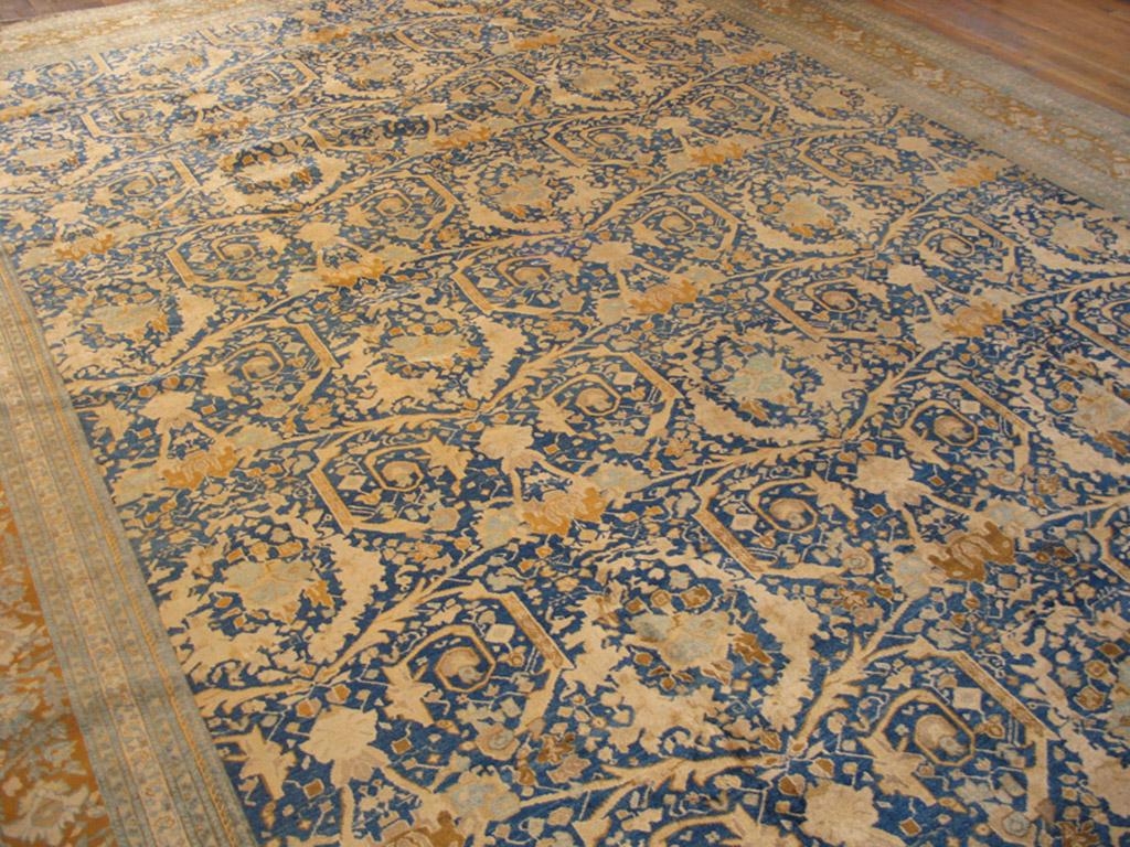 Wool Early 20th Century Persian Tabriz Carpet ( 11' 6