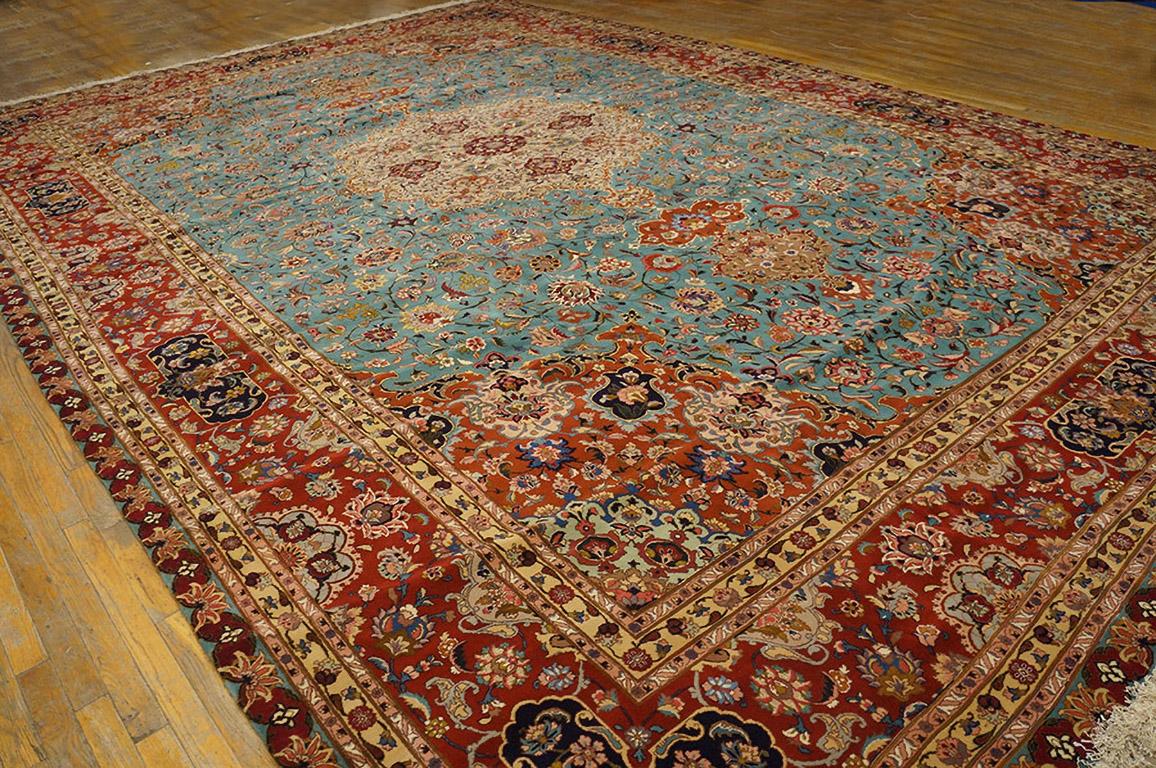 Persischer Täbris-Teppich aus der Mitte des 20. Jahrhunderts ( 12' x 18'2