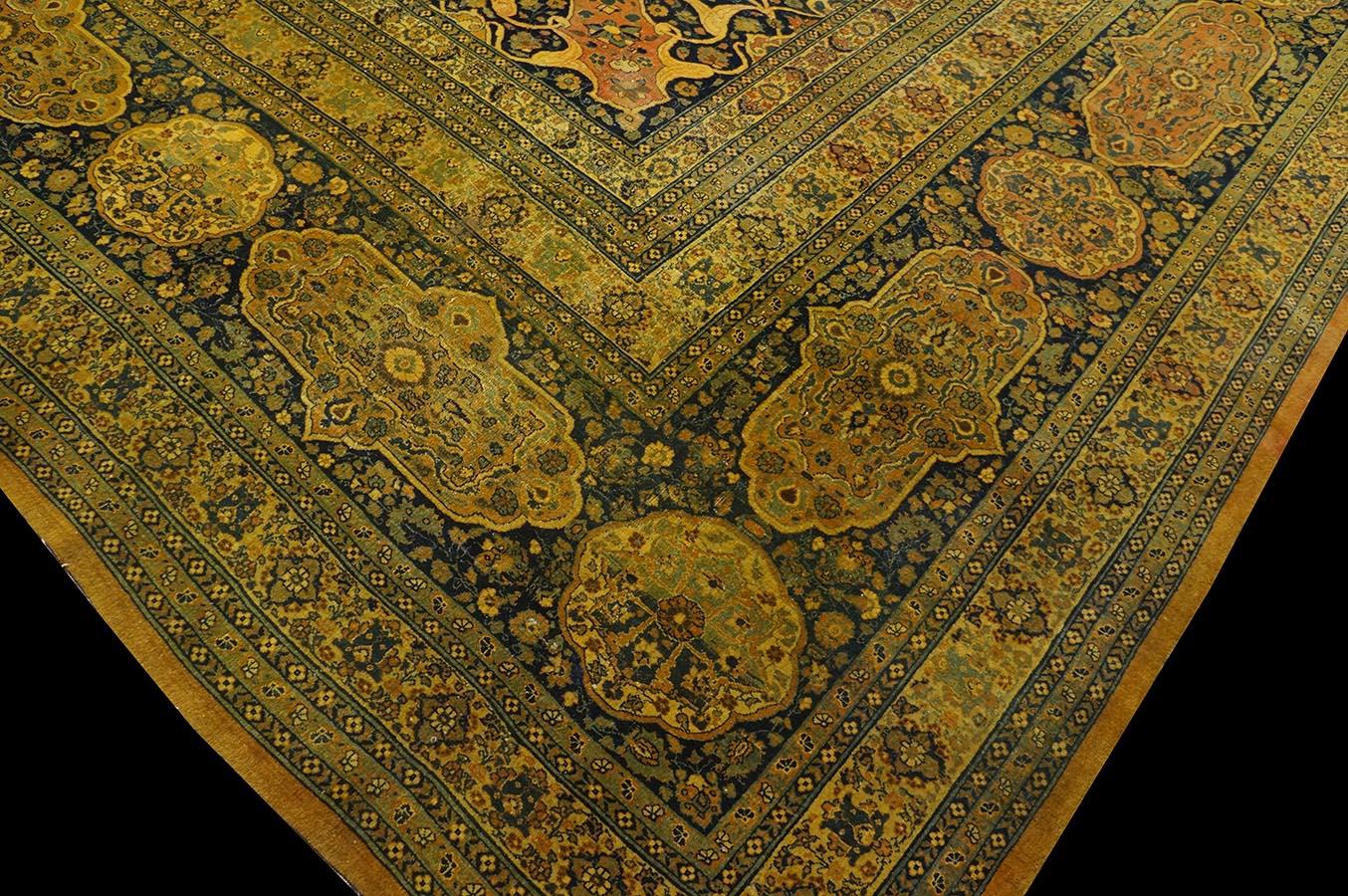 Late 19th Century Persian Tabriz Haji Jalili Carpet (14'4