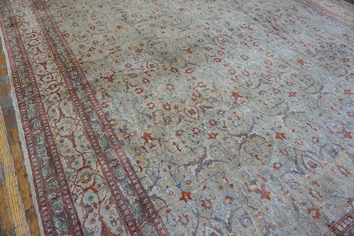 Late 19th Century Persian Tabriz Carpet ( 11'4