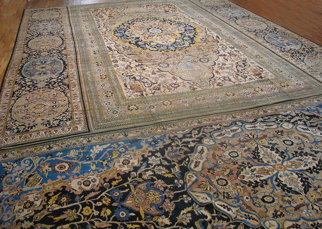 Hand-Knotted 19th Century Persian Tabriz Haji Jalili Carpet ( 15'6