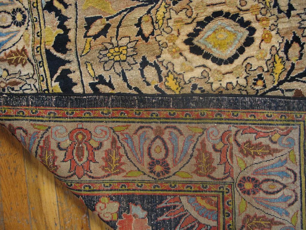Persischer Täbris Haji Jalili-Teppich aus dem 19. Jahrhundert ( 15'6