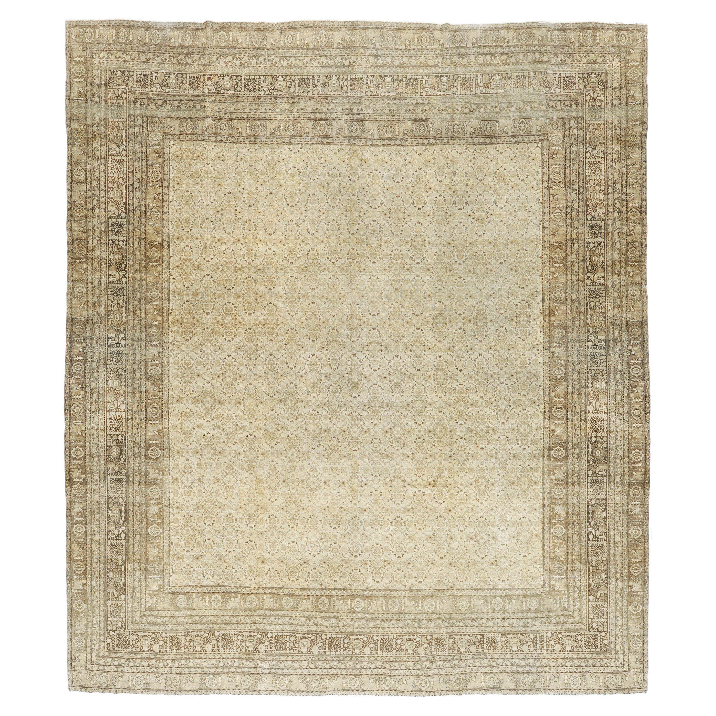 Tapis persan ancien de Tabriz 16013 en vente