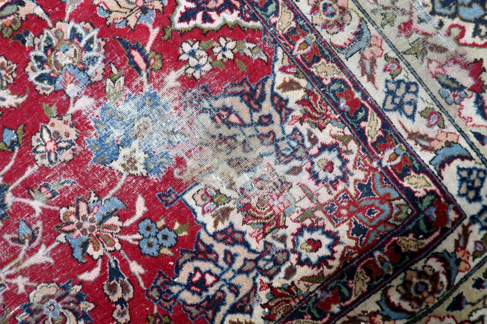 Antique Persian Tabriz Rug, 1900s, Hand-Knotted Wool, 10.1' x 13.3' - 1C1209 en vente 3