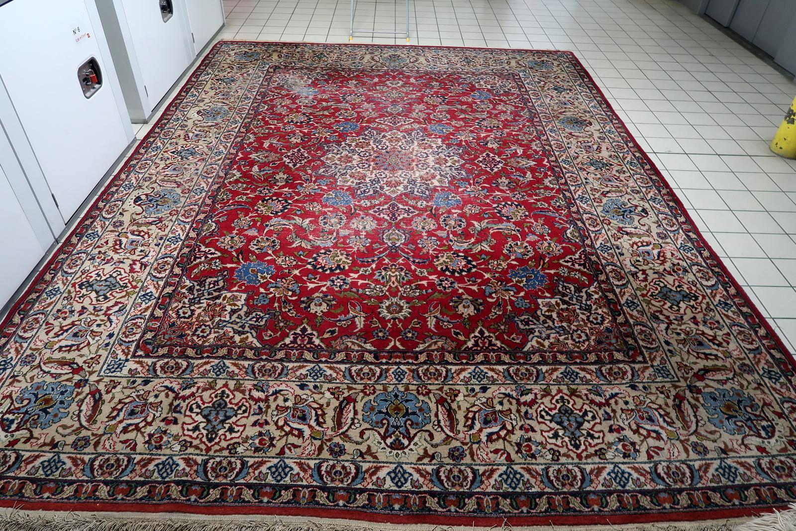 Antique Persian Tabriz Rug, 1900s, Hand-Knotted Wool, 10.1' x 13.3' - 1C1209 en vente 10