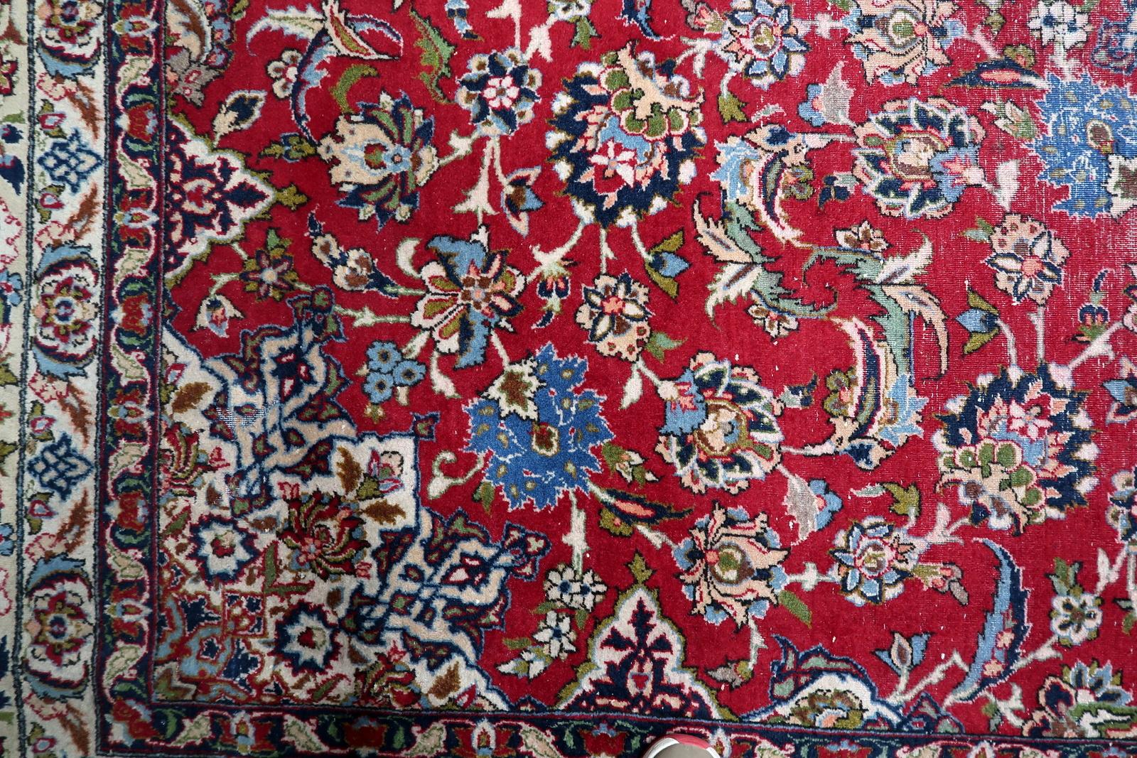 Antique Persian Tabriz Rug, 1900s, Hand-Knotted Wool, 10.1' x 13.3' - 1C1209 Bon état - En vente à Bordeaux, FR