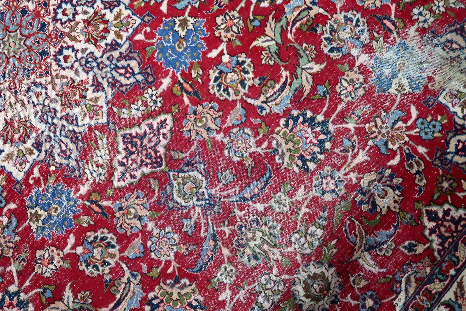 Antique Persian Tabriz Rug, 1900s, Hand-Knotted Wool, 10.1' x 13.3' - 1C1209 en vente 2