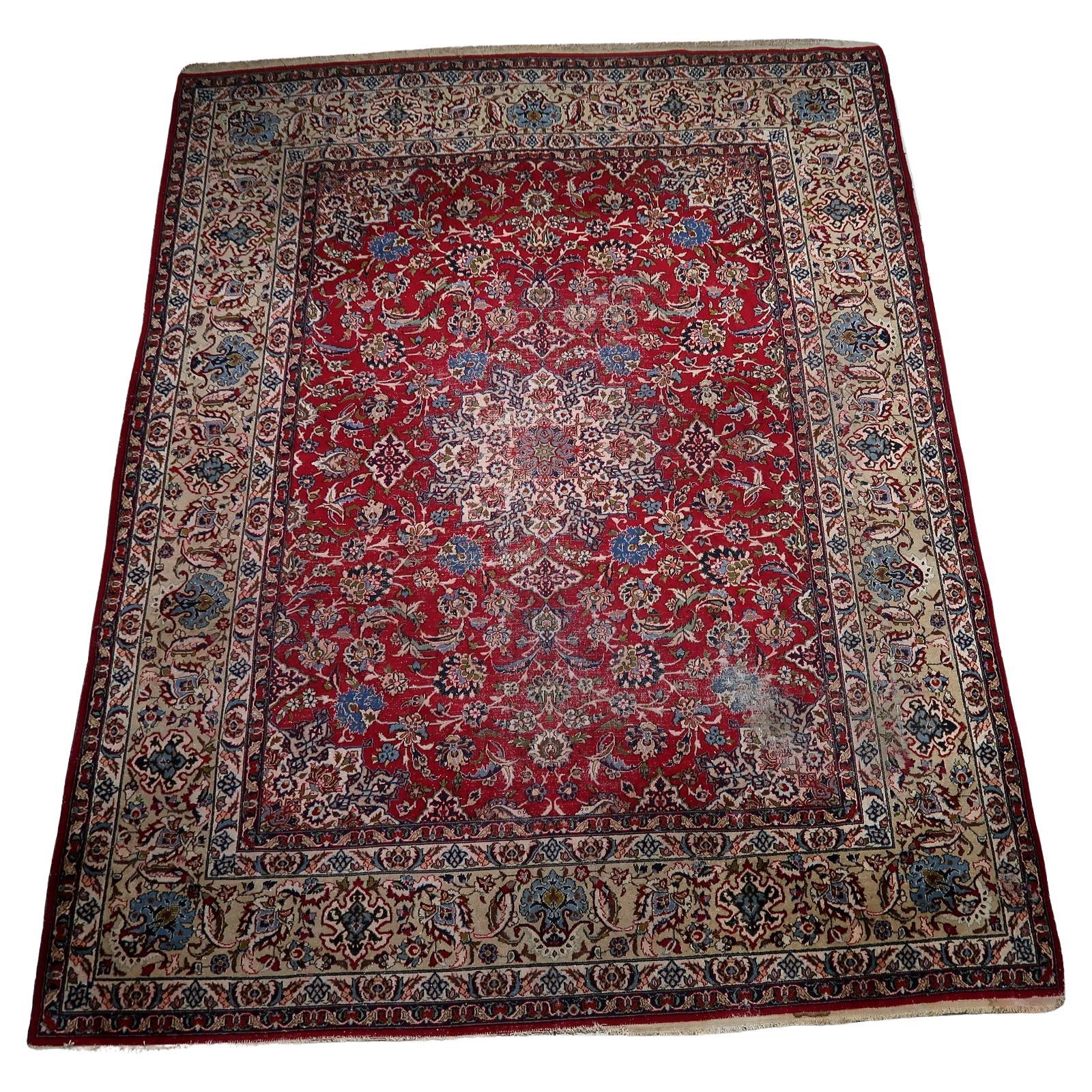 Antique Persian Tabriz Rug, 1900s, Hand-Knotted Wool, 10.1
x 13.3
- 1C1209