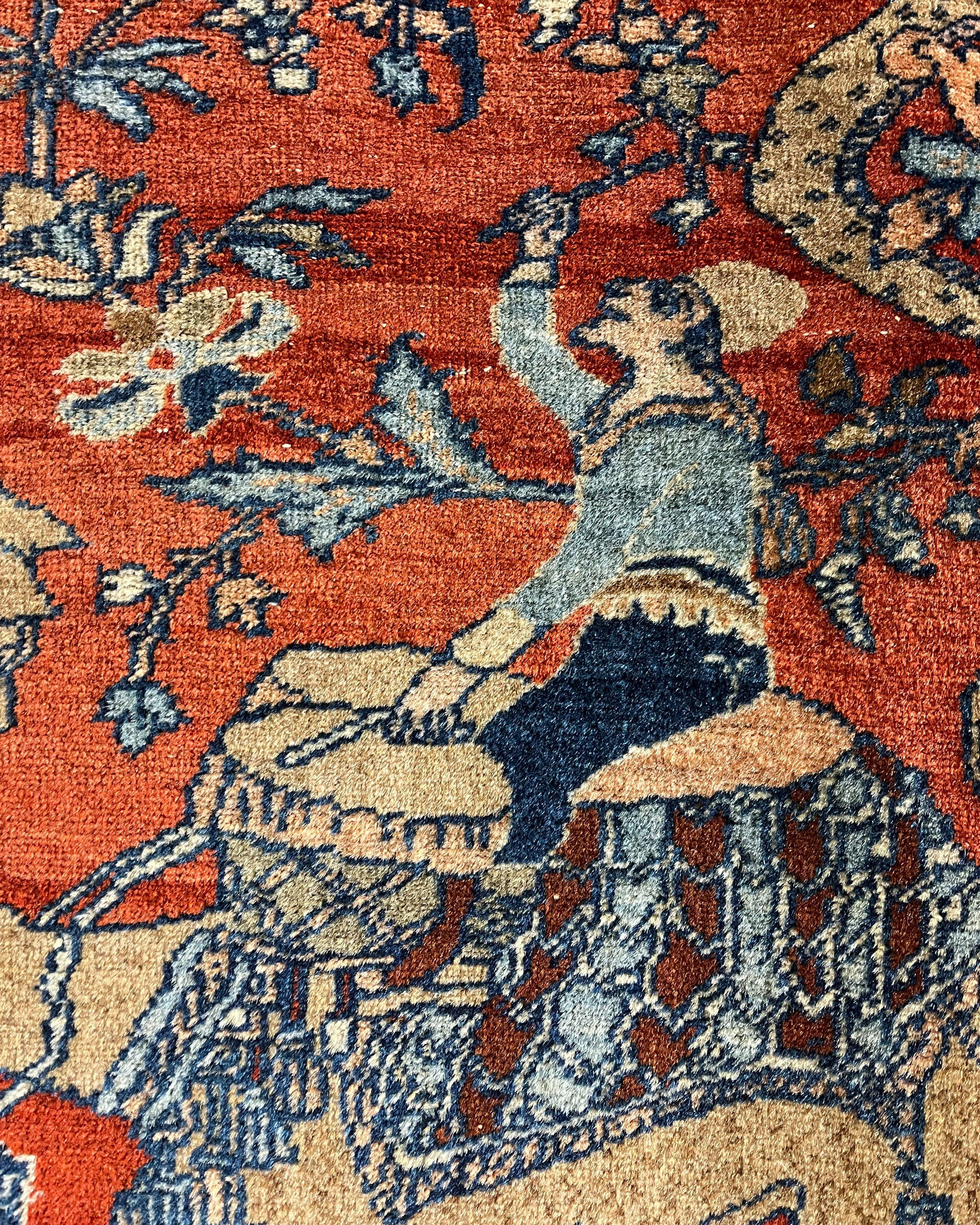 Laine Tapis persan antique de Tabriz, 19e siècle en vente