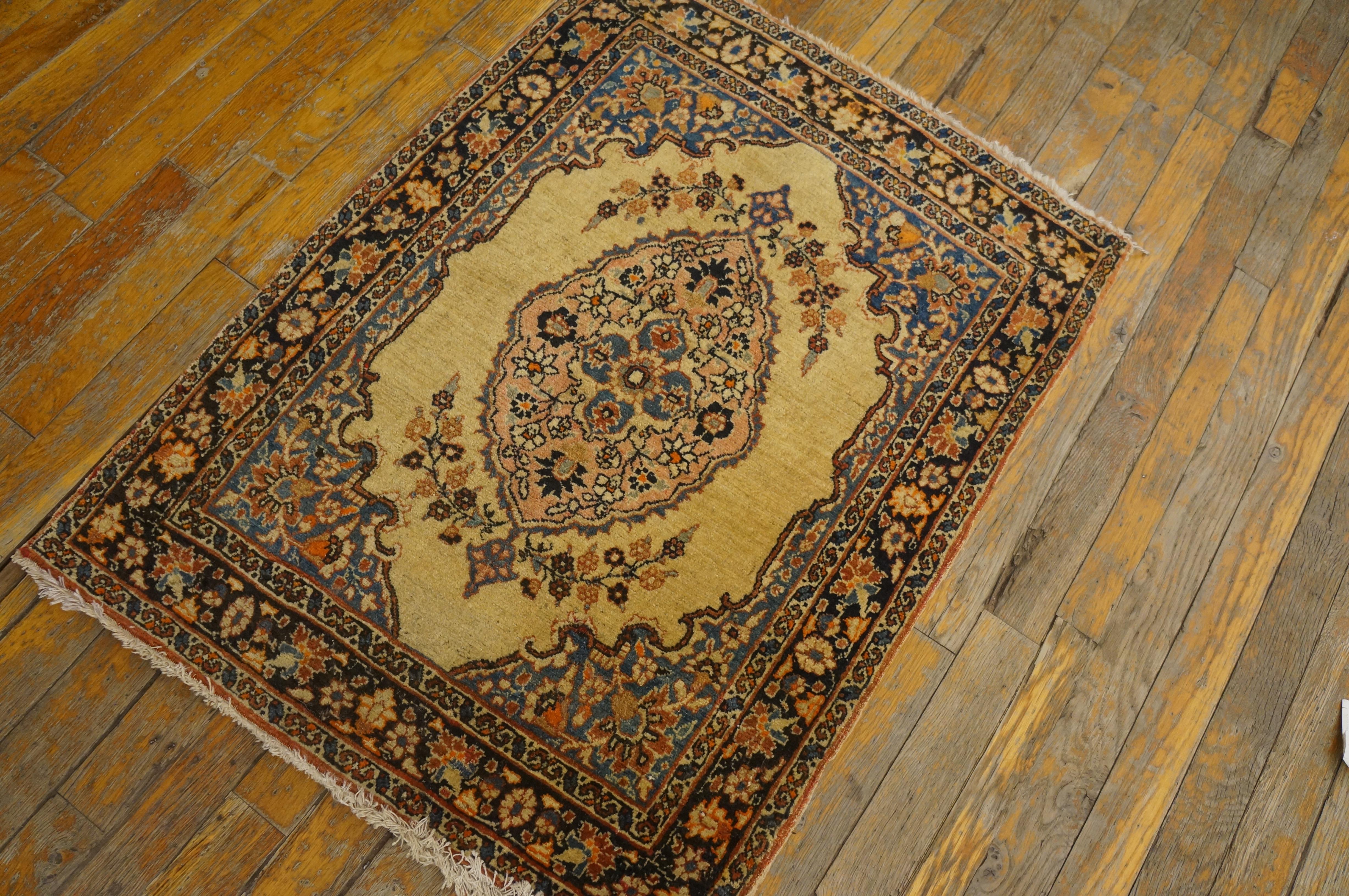 Tappeto Persiano Tabriz Haji Jalili della fine del XIX secolo ( 2' x 2'10