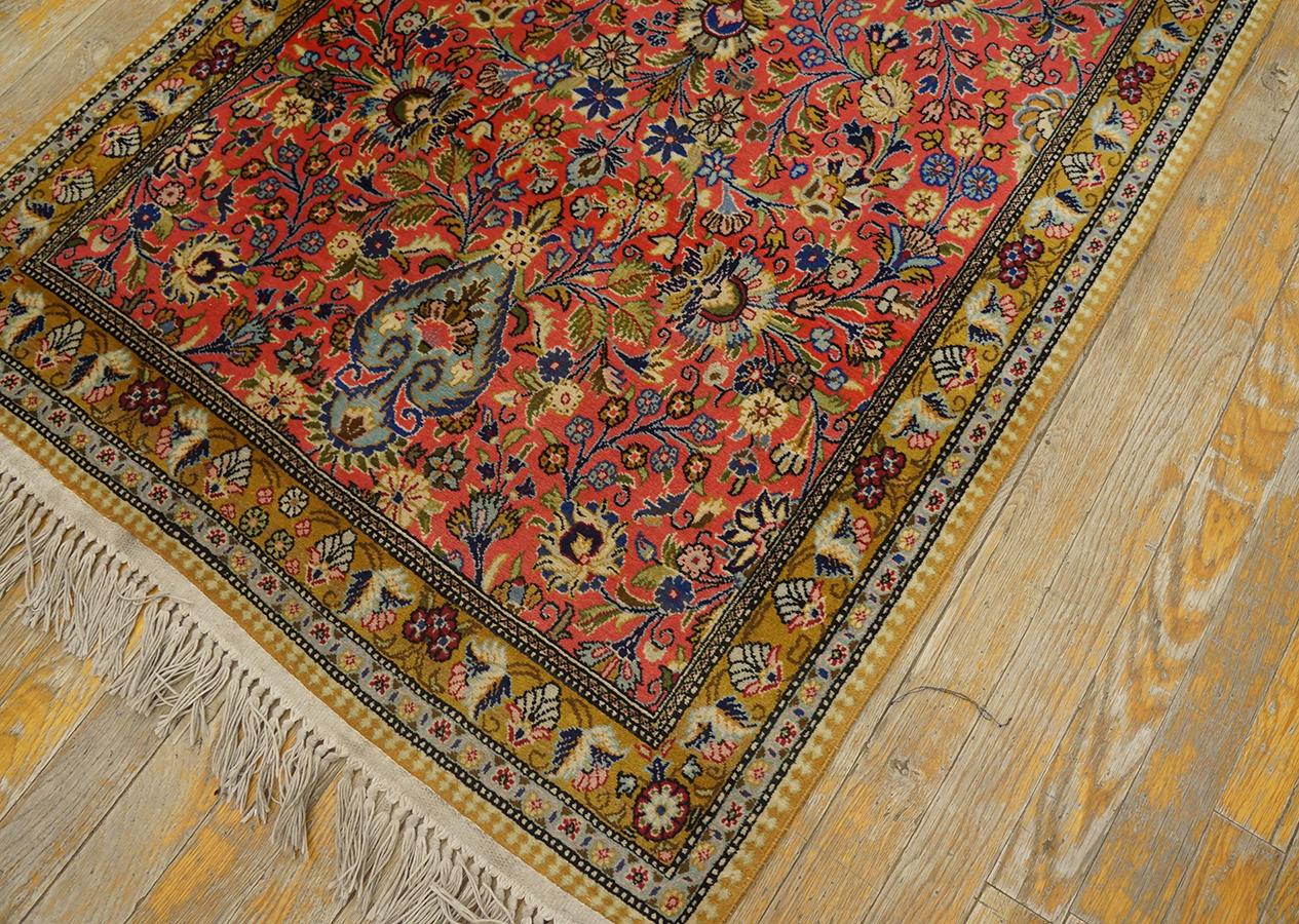 Antique Persian Tabriz Rug 2' 10'' x 13' 3'' In Good Condition For Sale In New York, NY