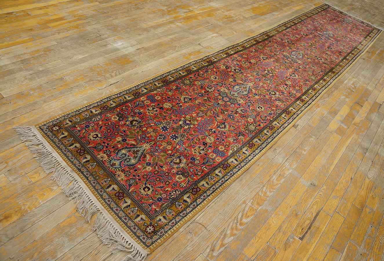 Hand-Knotted Antique Persian Tabriz Rug 2'10