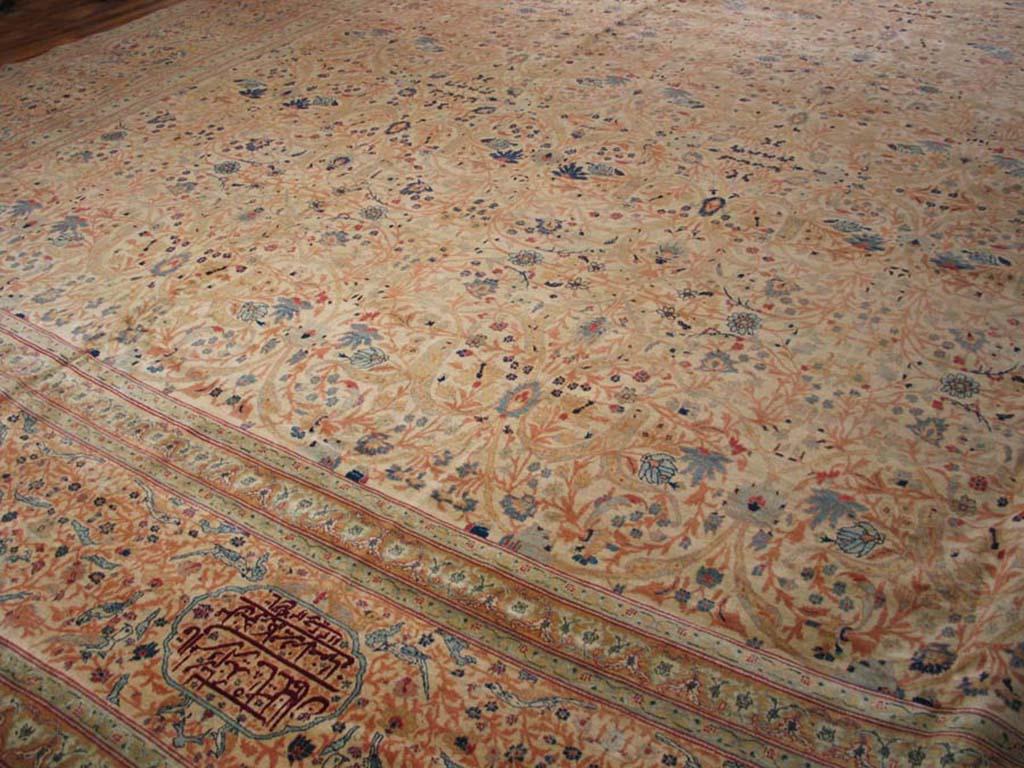 Hand-Knotted Antique Persian Tabriz Rug For Sale