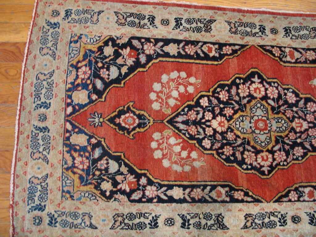Antique Persian Tabriz rug. Size: 2'2