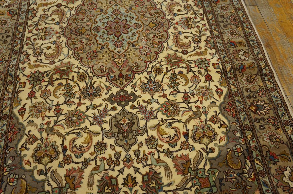 Antique Persian Tabriz rug, size: 3' 10'' x 7' 1''.