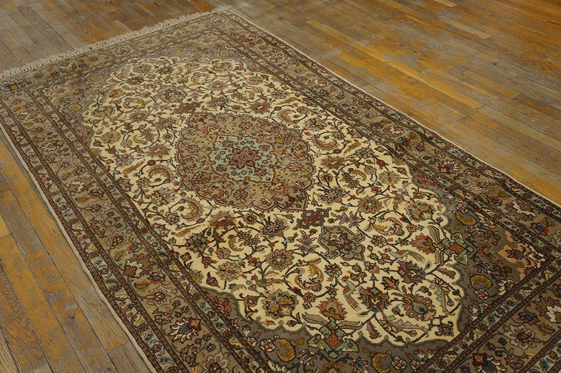 Hand-Knotted Antique Persian Tabriz Rug For Sale