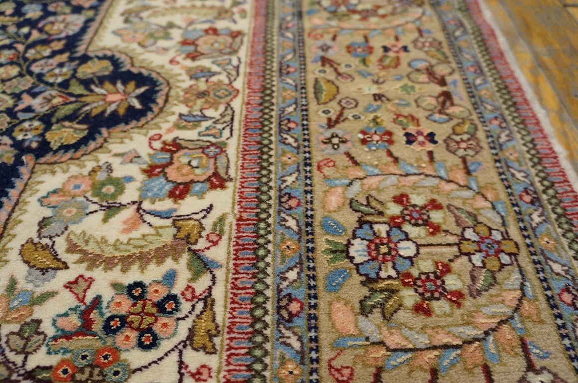 Silk Antique Persian Tabriz Rug 3' 10