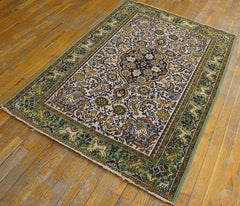 Mid 20th Century Persian Tabriz Rug with Silk Highlights 3'6" x 5' - 106 x 152