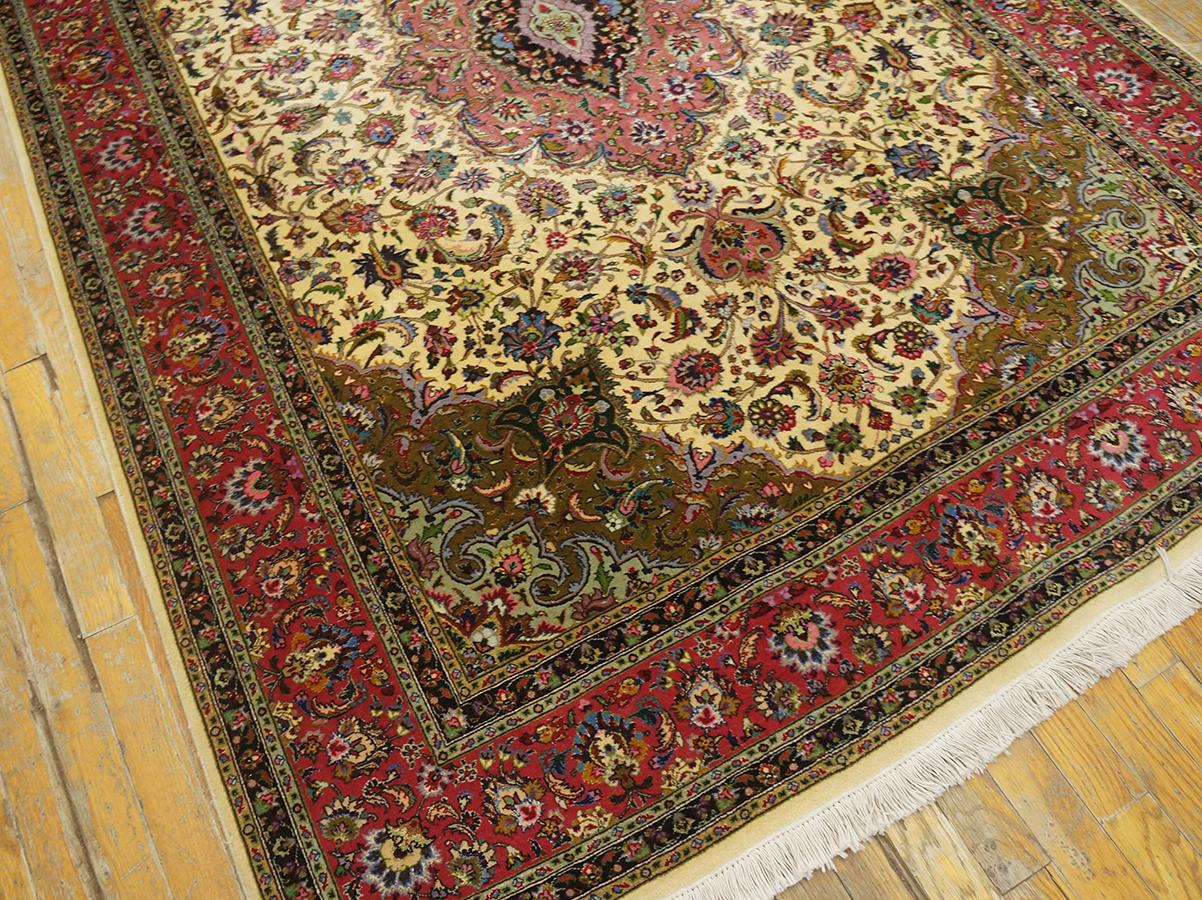 Late 19th Century Antique Persian Tabriz Rug 4'10