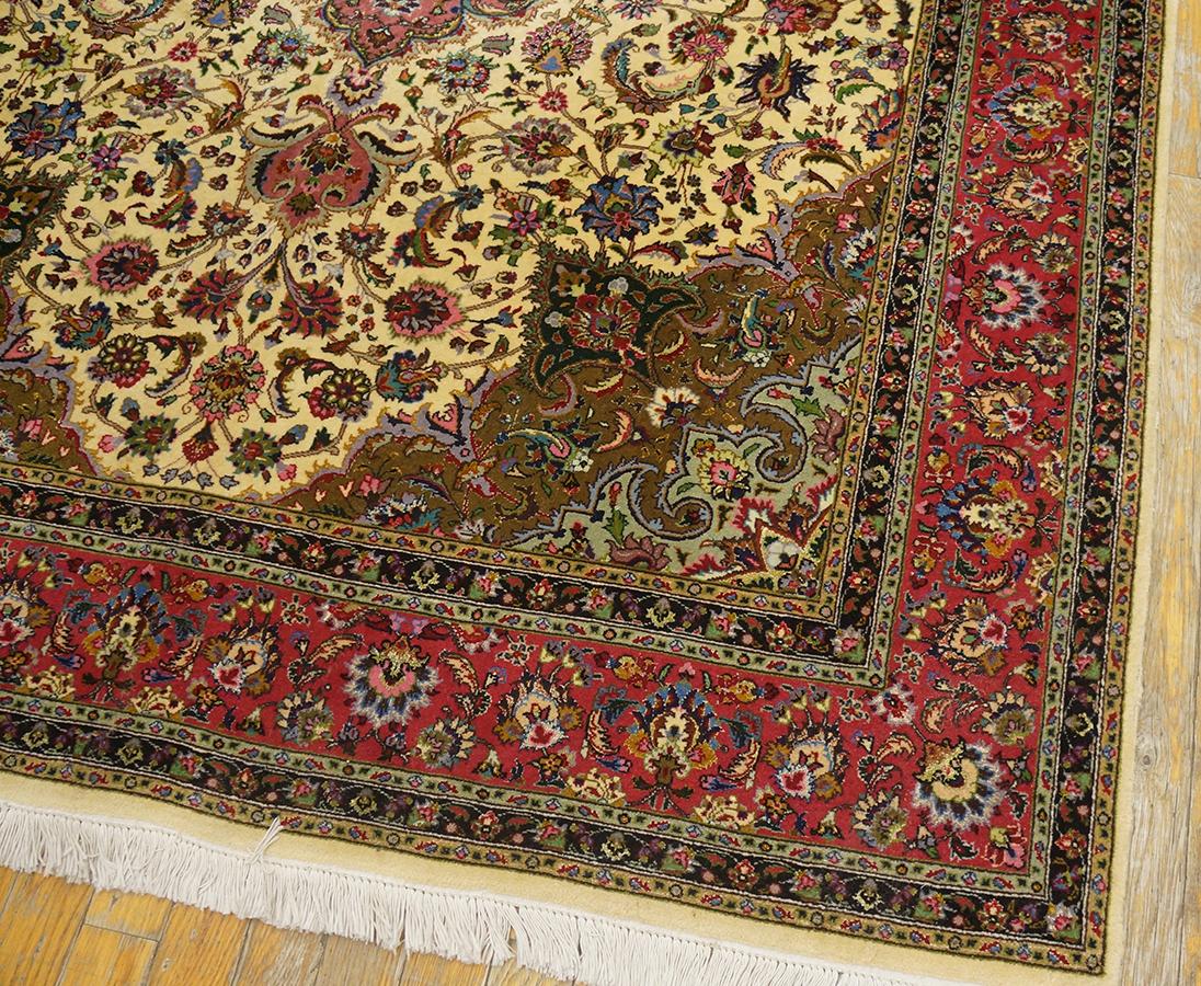 Tapis persan ancien de Tabriz de 4'10