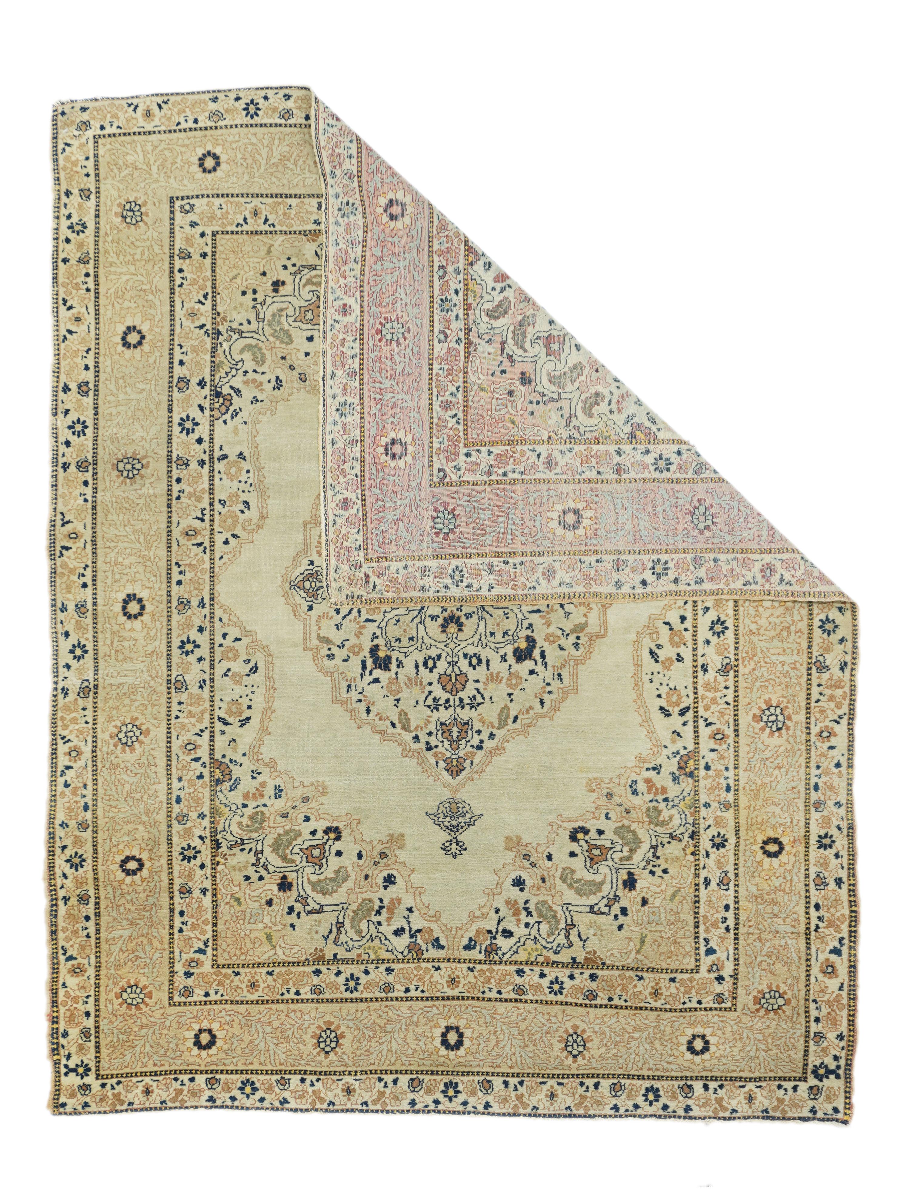 Antike persische Tabriz Teppich 4'3