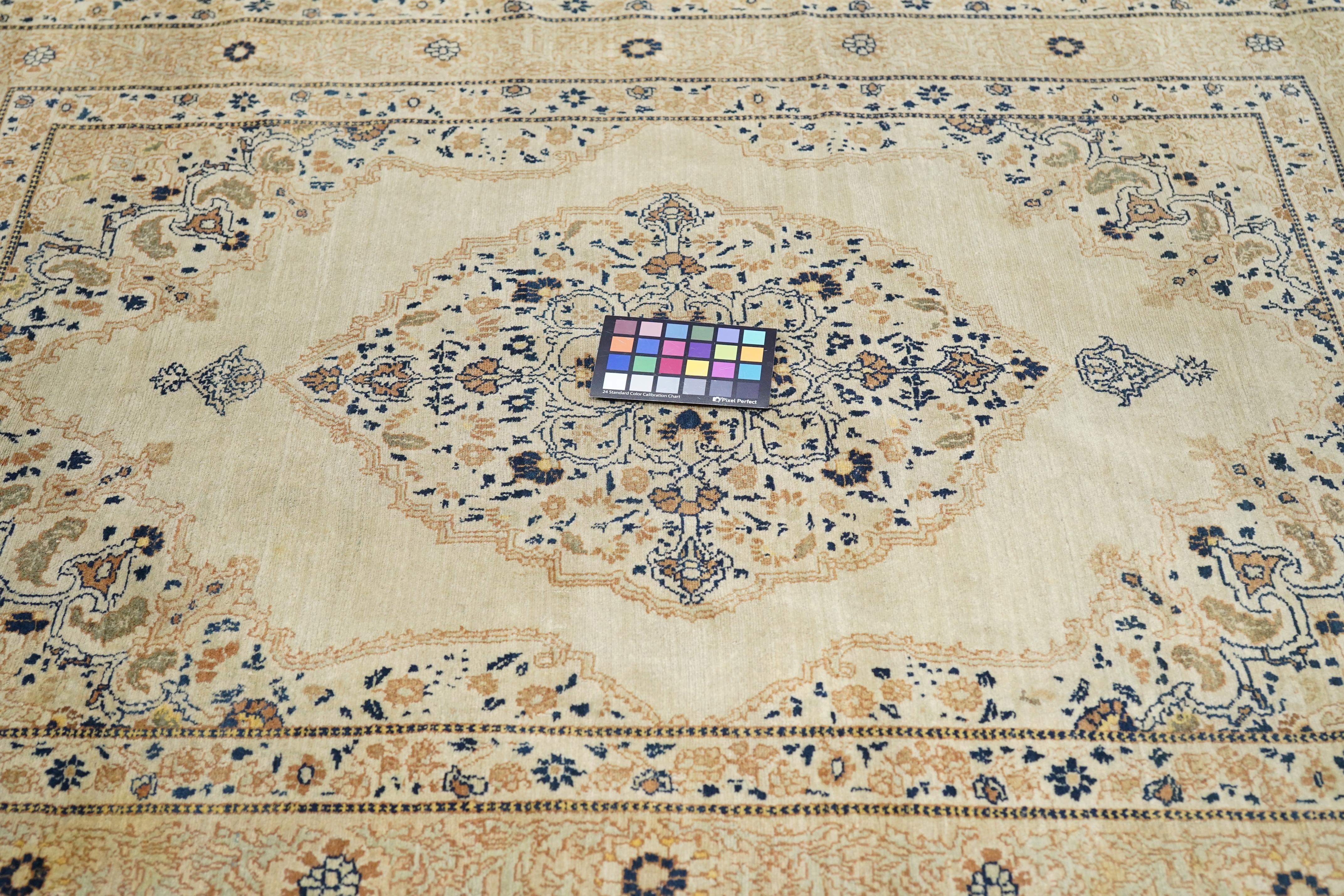 Antike persische Tabriz Teppich 4'3