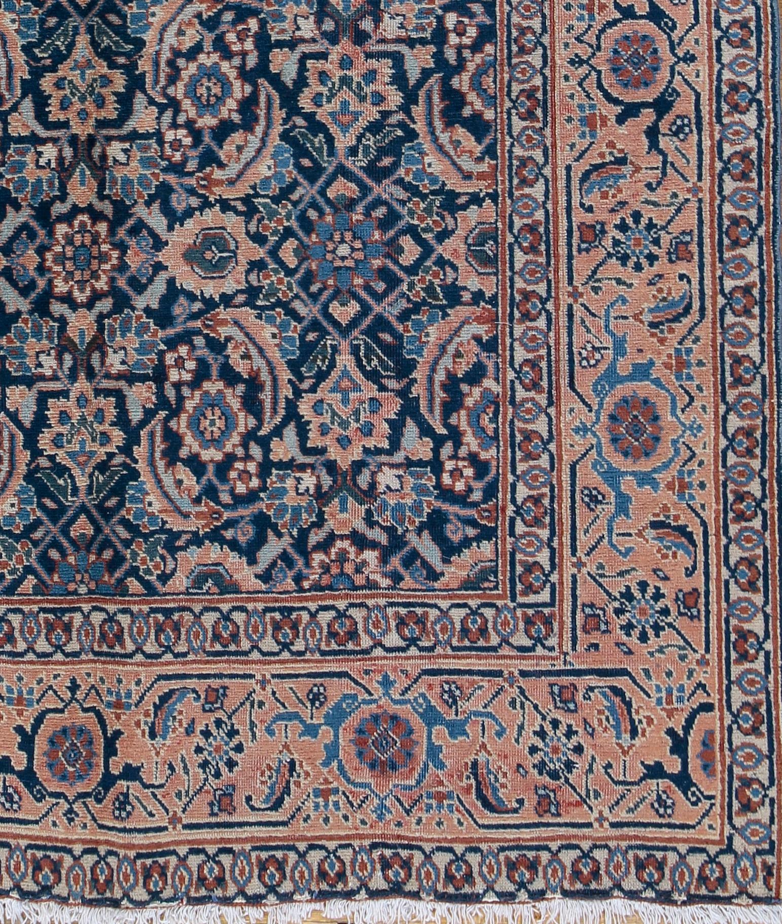 Antiker persischer Täbris-Woll- Scatter-Teppich, handgeknüpft, 4'7 x 6'7, um 1900 (Tabriz) im Angebot