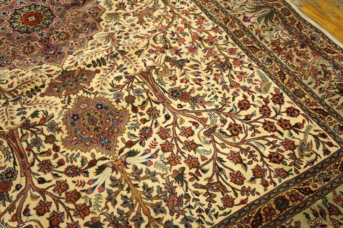 Wool Mid 20th Century Persian Tabriz Carpet ( 5'9