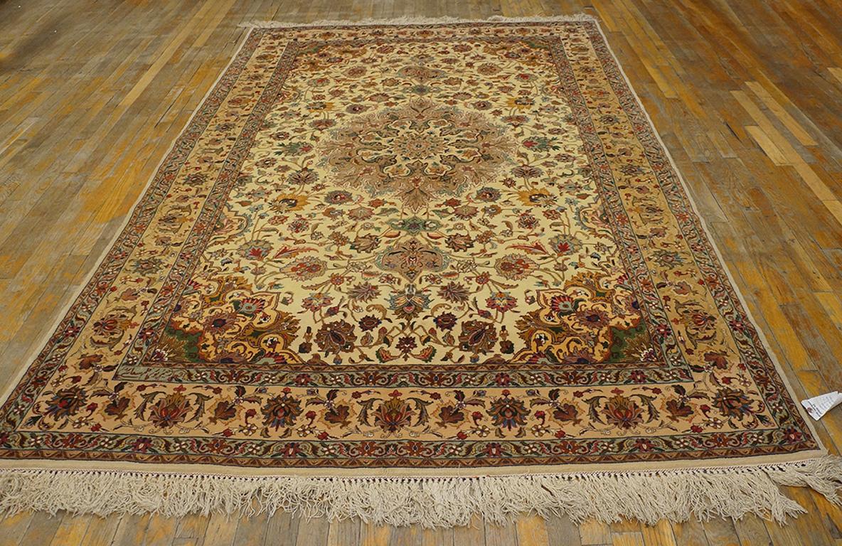 Antique Persian Tabriz rug. Size: 5'10