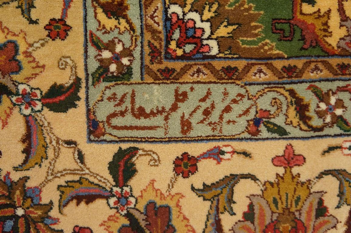 Antiker persischer Täbriz-Teppich, 2,25 m x 2,25 m (Handgeknüpft) im Angebot