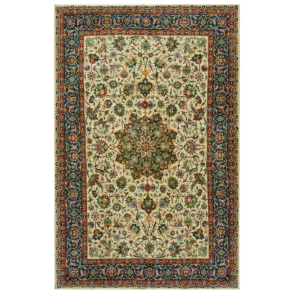 Antique Persian Tabriz Rug 6' 5" x 9' 11" For Sale