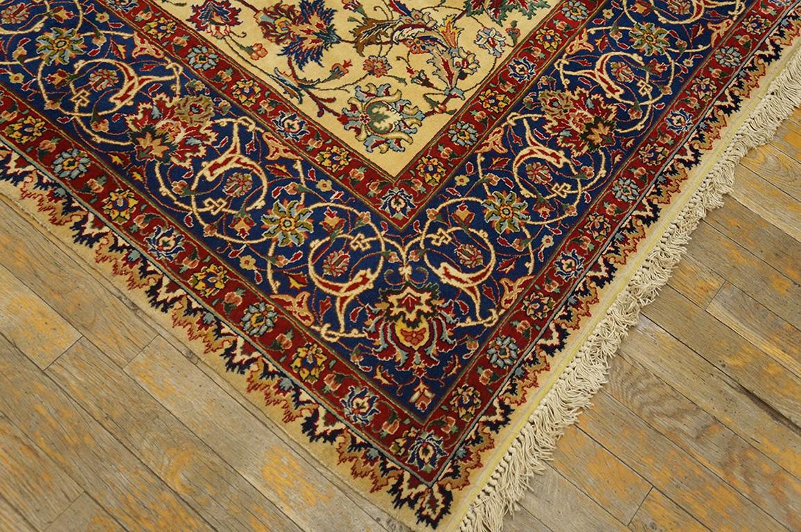 Hand-Knotted Antique Persian Tabriz Rug 6' 5