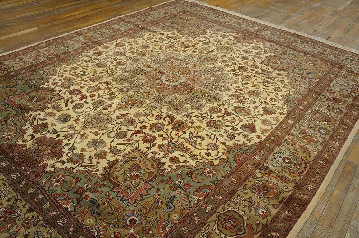 Hand-Knotted Antique Persian Tabriz Rug 7' 5