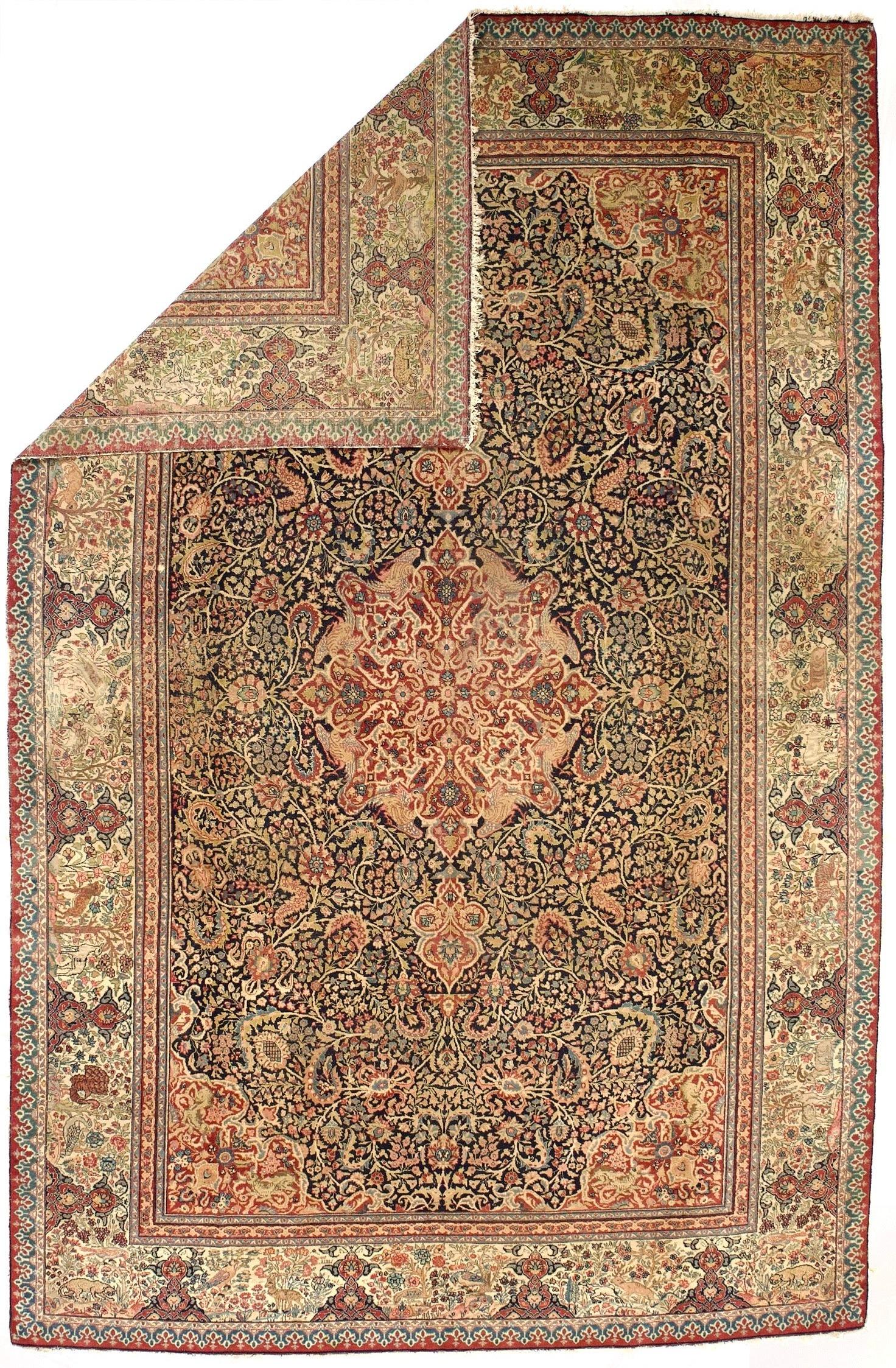Antike persische Tabriz Teppich 7'10