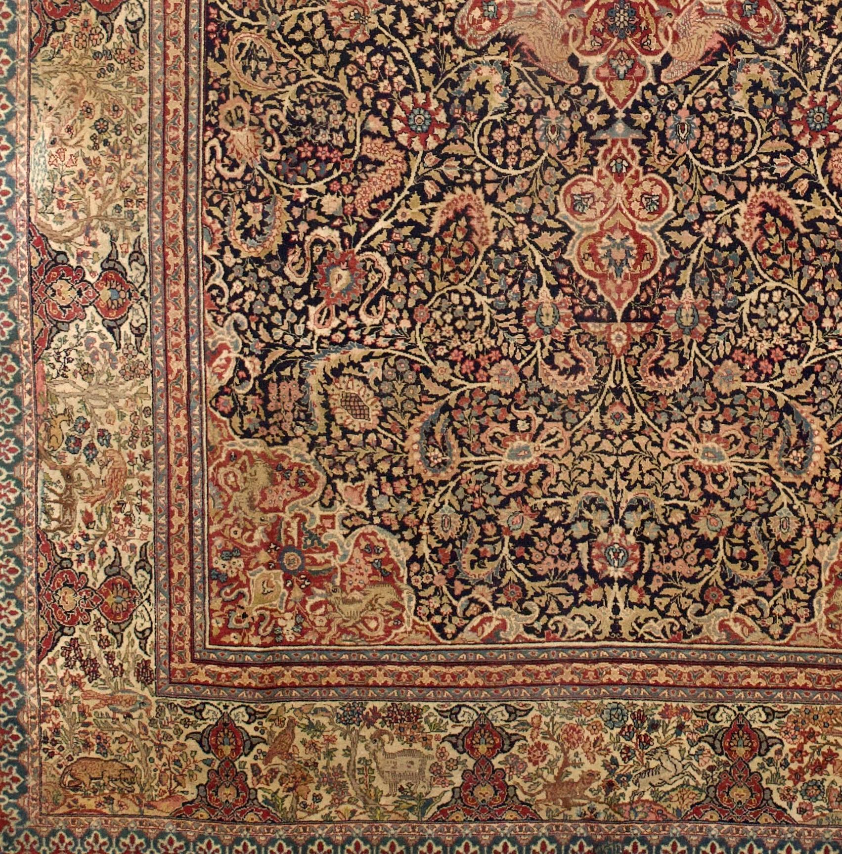Antike persische Tabriz Teppich 7'10