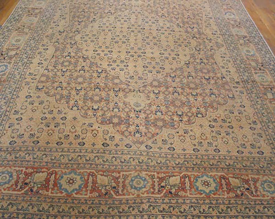 19th Century Persian Tabriz Haji Jalili Carpet ( 7'2