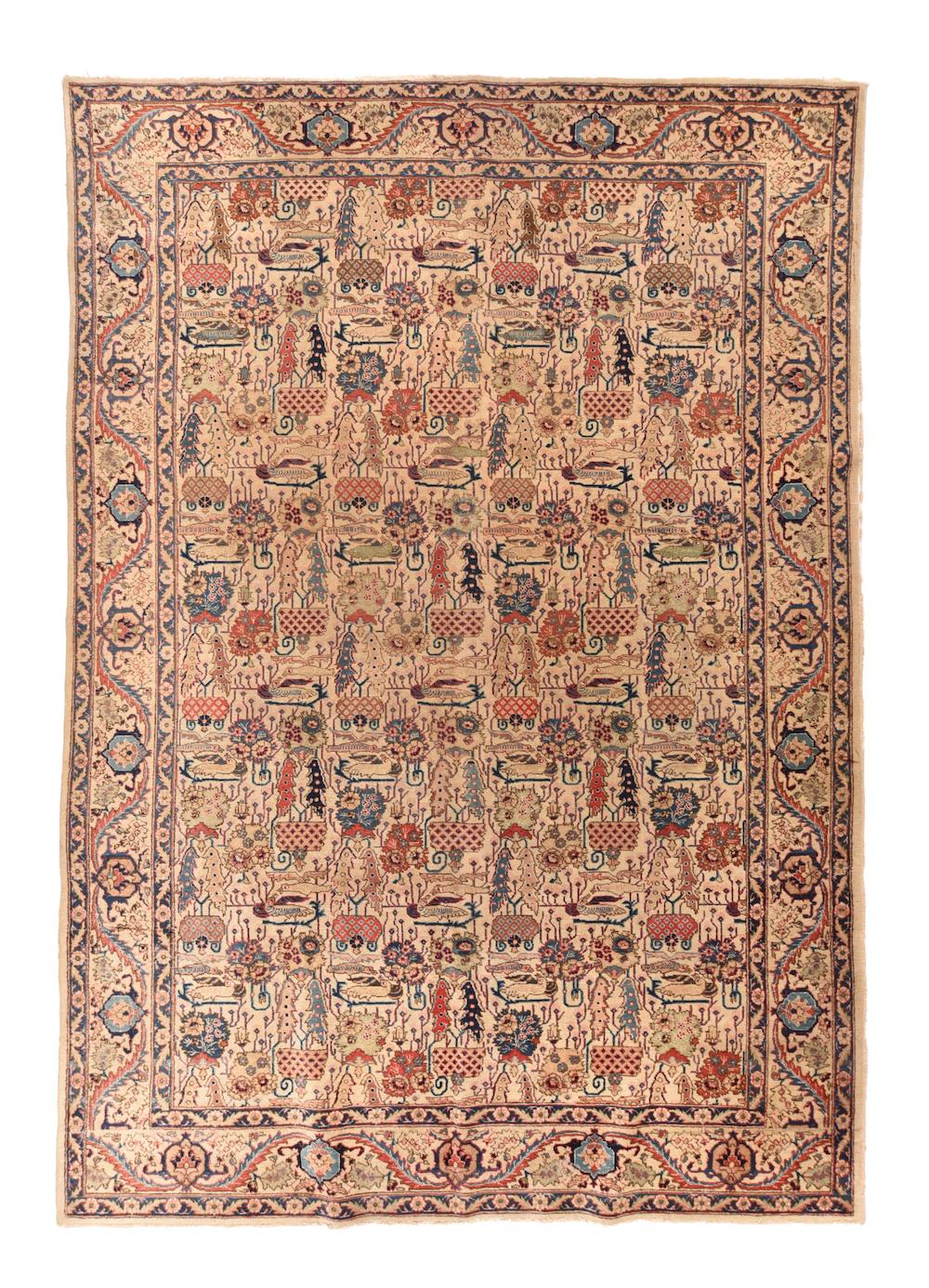 Antike persische Tabriz Teppich 7'8