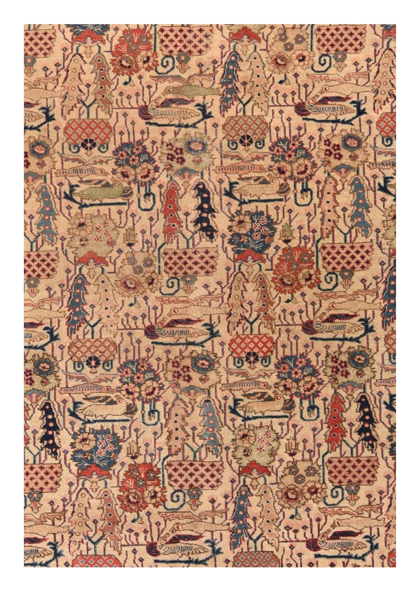 Antike persische Tabriz Teppich 7'8