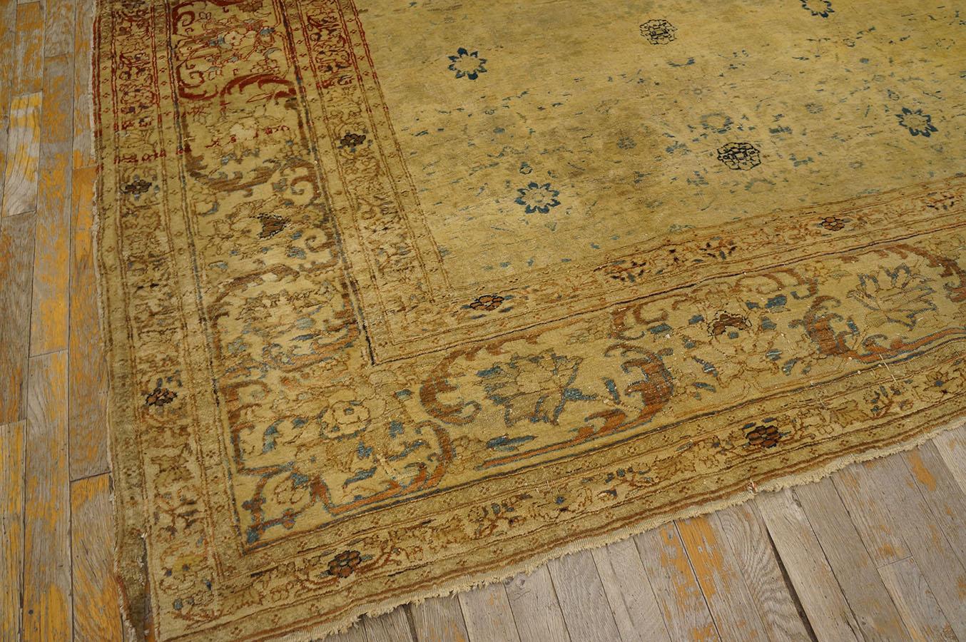 19th Century Persian Haji Jalili Tabriz Carpet ( 9'4'' x 12' - 285 x 366 )  In Good Condition For Sale In New York, NY