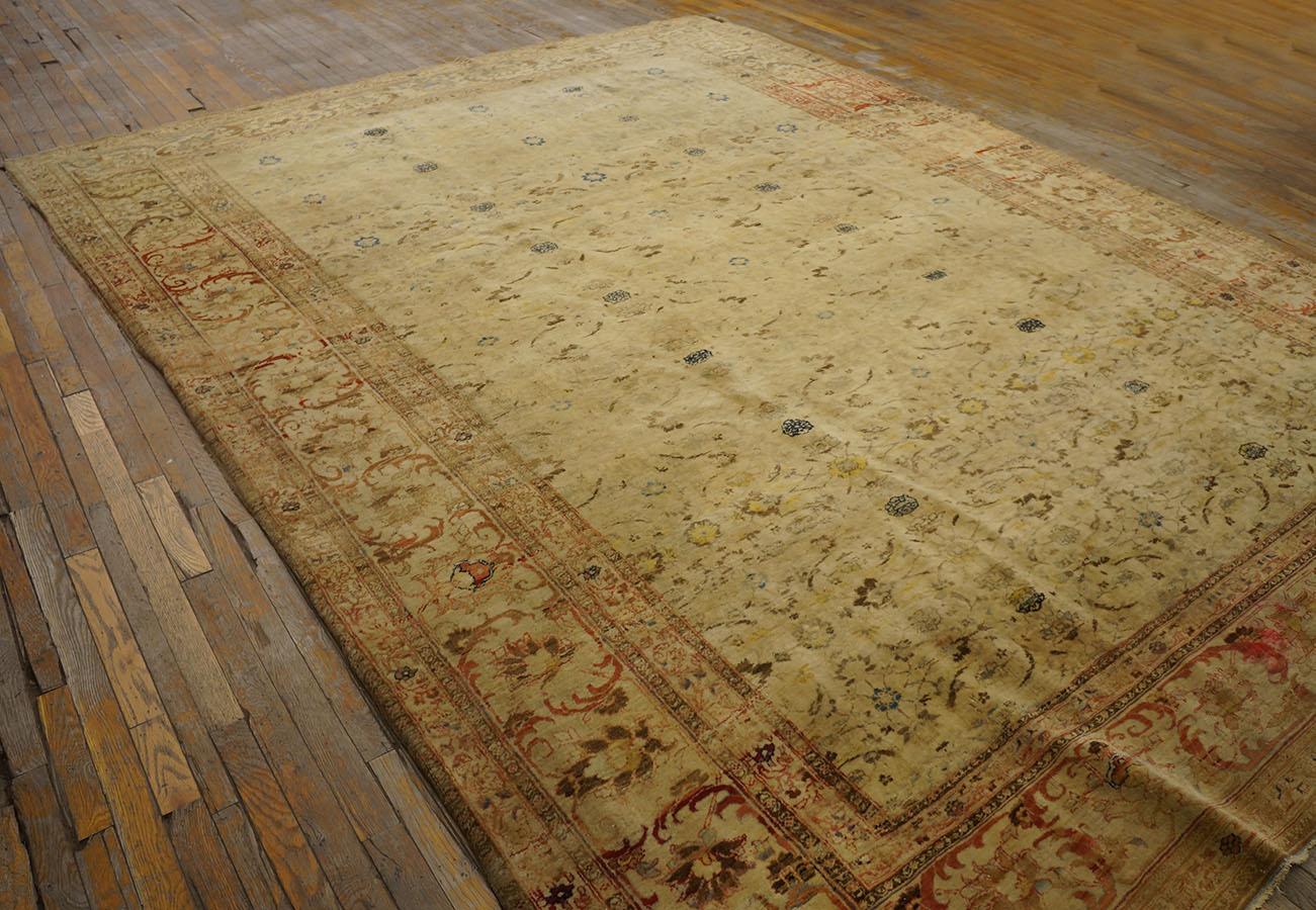 19th Century Persian Haji Jalili Tabriz Carpet ( 9'4'' x 12' - 285 x 366 )  For Sale 3