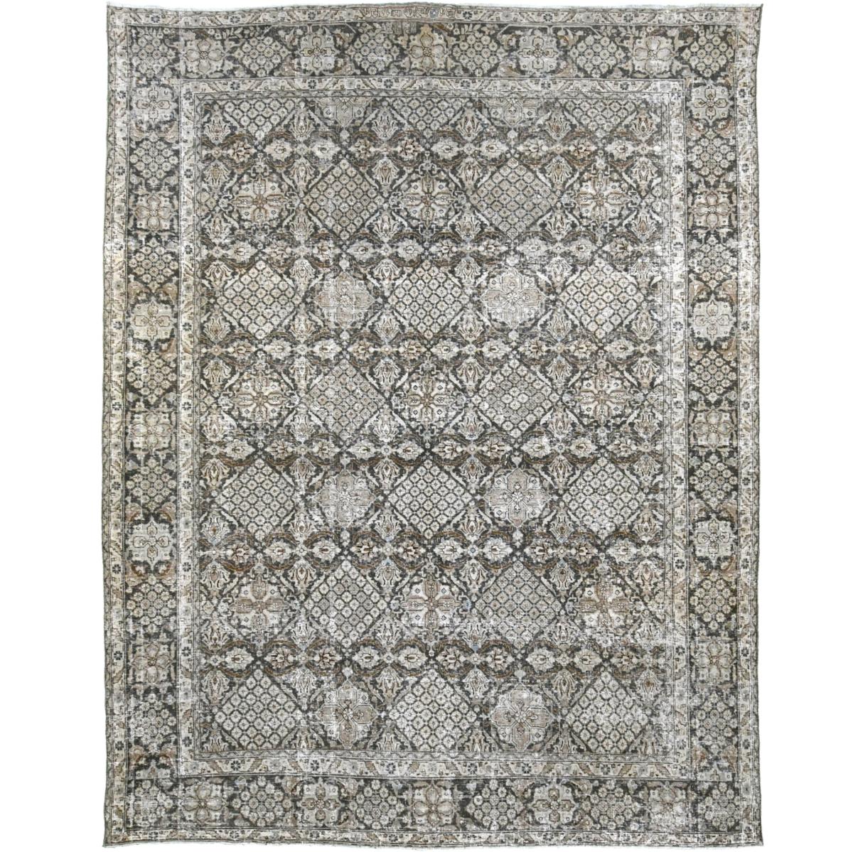 Circa: 1920’s

Dimensions: 9′ x 12′

Material: 100% Wool Pile, Hand Knotted

Design: Persian, Tabriz Weave, Traditional Design

17839

Persian rugs and carpets of various types were woven in parallel by nomadic tribes in village and town workshops,