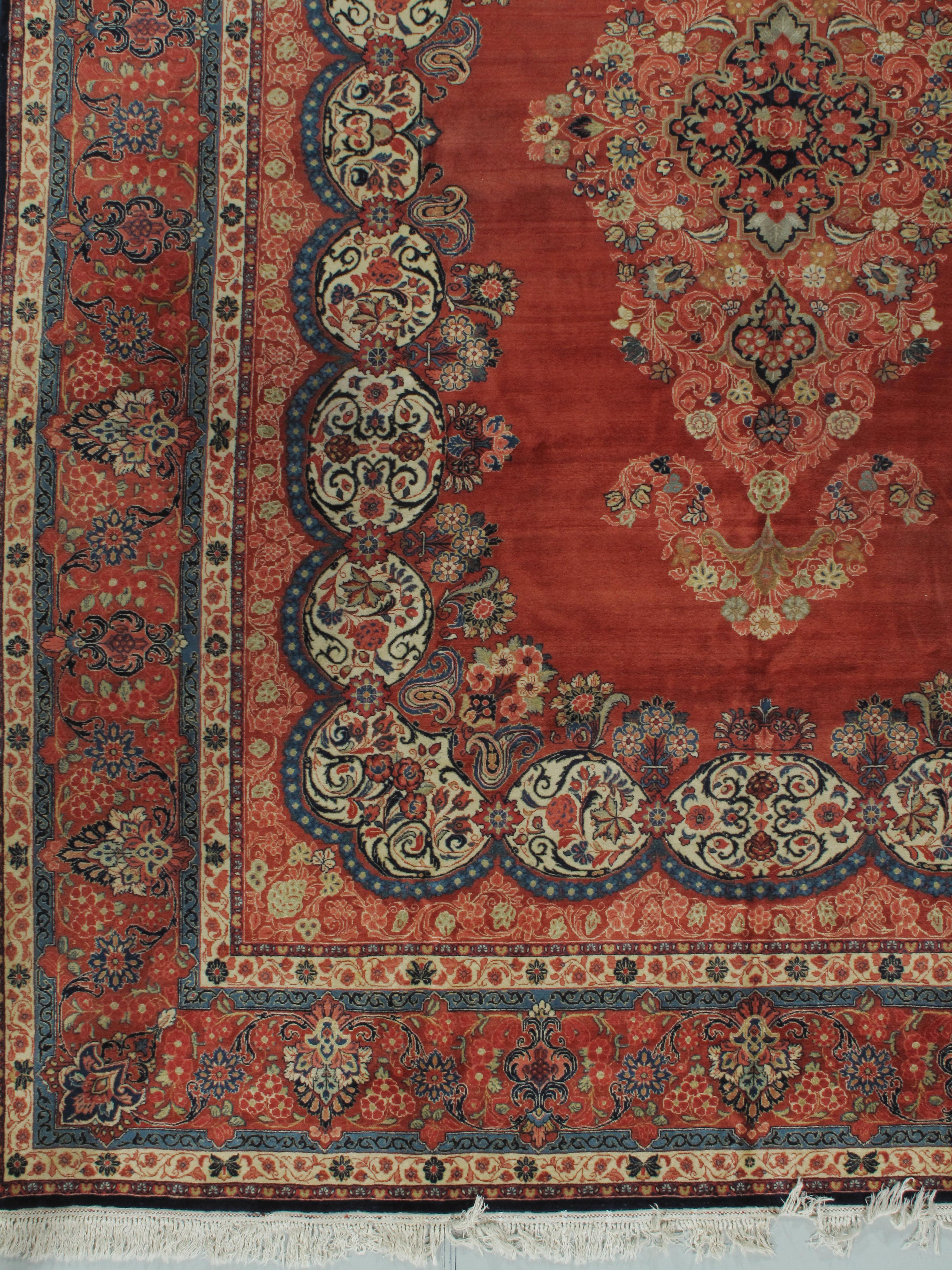 Antique Persian Tabriz Rug 9'10 x 13'9 4